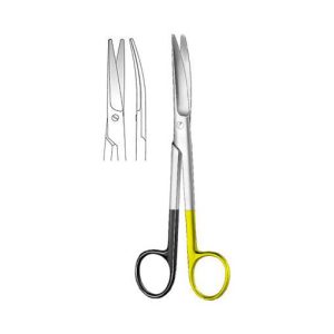 Ligature Scissors for synthetic suture material one toothed cutting edge